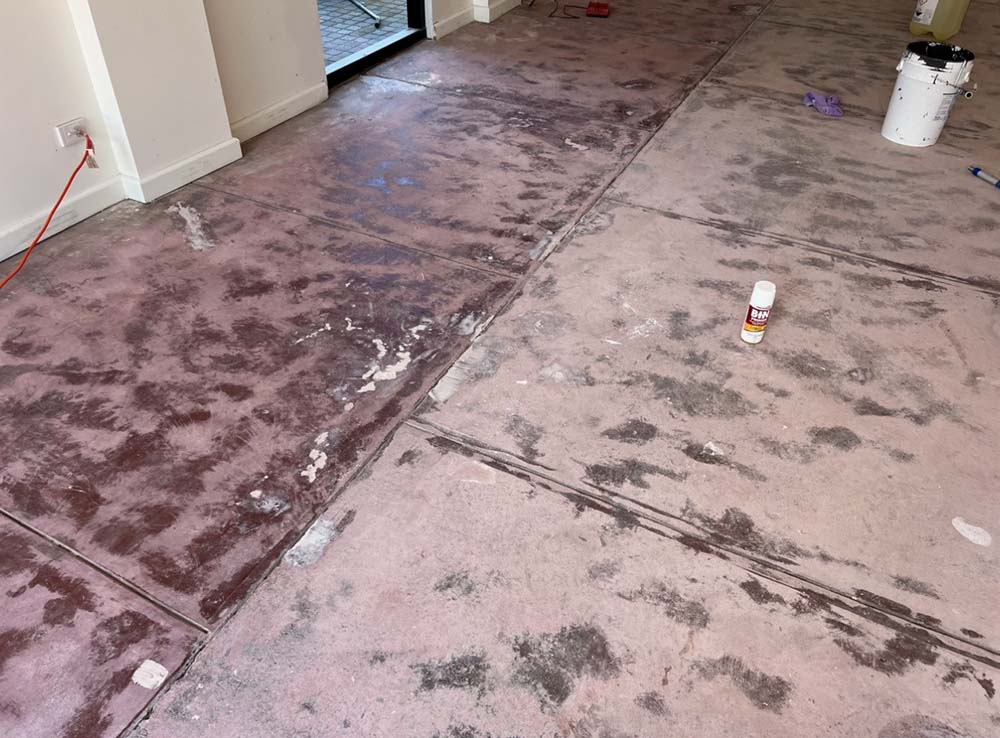 Before floor coating project Melbourne